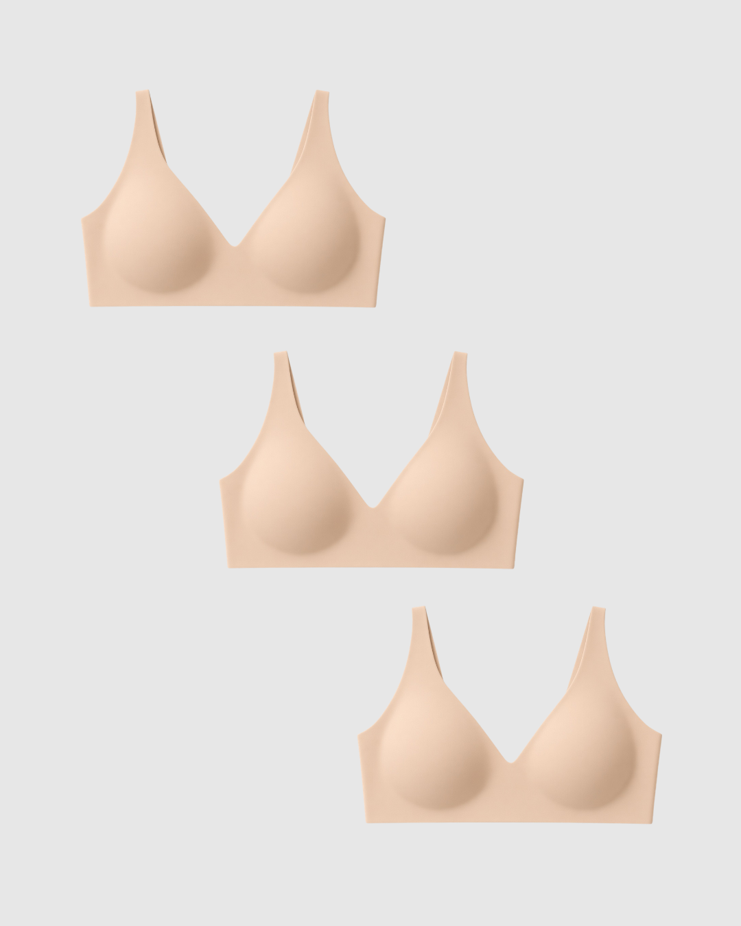 Trío Sujetador Beige