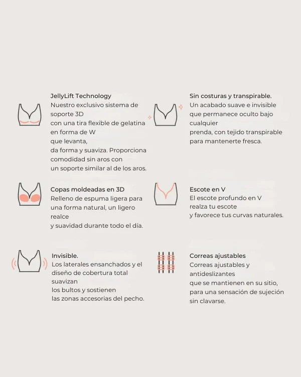 Sujetador Sin Aros Reafirmante Shapeher | Oferta Vuelta a "LA RUTINA"